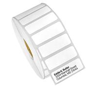 OfficeSmartLabels ZE1112012 [ 1.5" x 0.5" ] Zebra Compatible Direct Thermal Labels Postage Barcode Shipping Desktop Printer Sticker - 20 Rolls / 1" Core