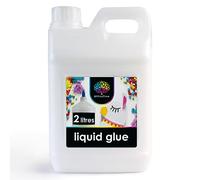 OfficeTree 2 Litre White PVA Glue for Crafts - Transparent Drying, Strong Adhesive for Paper and School Projects - Solvent Free