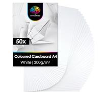 OfficeTree 60x White Card A4 300gsm Cardstock - White A4 Card for Crafting, Cutting & Printing - Lignin & Acid Free - Thick Paper Card for Printing - 300gsm Card Stock - Cardstock