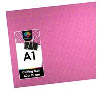 OfficeTree Cutting Mat A1 Self Healing - 90 x 60 cm - Purple and Pink Cutting Board Craft - Double Sided Grid - PVC 3 Layers Quilting for Sewing, Crafting, Modelling, Scrapbooking