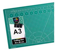 OfficeTree Cutting Mat A3 Self Healing - Green Cutting Board Craft 45 x 30 cm - Double Sided Grid - PVC 3 Layers Quilting for Sewing, Crafting, Modelling, Scrapbooking