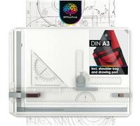 OfficeTree Drawing Board A3 Set - Geo Board 37 x 50 cm - 7 pcs. Architecture Equipment - Architecture Drawing Set - Drafting Table with Carrying Bag and Technical Drawing Equipment