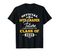 Official 10th Grader Future Class of 2029 First Day School T-Shirt