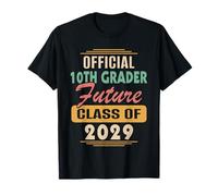 Official 10th Grader Future Class of 2029 Retro First Day T-Shirt