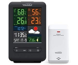 Official 2026 UK Version/Premium Quality, Large Screen Wireless Weather Station, Radio Controlled Clock Indoor Outdoor Temperature Thermometer, Humidity Barometric pressure heat index