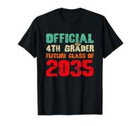 Official 4th Grader Future Class of 2035 First Day School Value Graphic T-Shirt, Men, Black, L