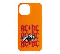 Official AC/DC Angus and Brian Red Lightning Logo Rock Band Case for iPhone 15