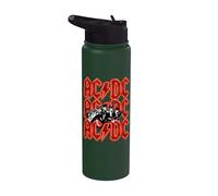 Official AC/DC Angus and Brian Red Lightning Logo Rock Band Stainless Steel Insulated Water Bottle