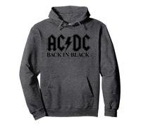 Official AC/DC Back In Black Logo Rock Band Music Vintage Pullover Hoodie