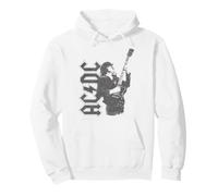 Official AC/DC Distressed Tonal Angus Guitar Pullover Hoodie