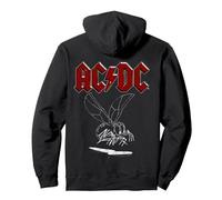 Official AC/DC Fly On The Wall 1985 Album Music Band Logo Pullover Hoodie, Adult Unisex, Black, Medium