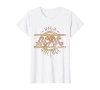 Official AC DC High Voltage Womens Distressed Logo Rock Band T-Shirt