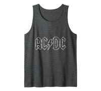 Official AC/DC Jagged Logo Dark Heather Band Music Vintage Tank Top