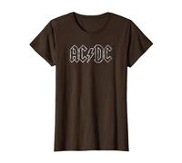 Official AC/DC Jagged Logo Vintage Band T-Shirt, Women, Brown, 3X-Large
