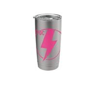 Official AC/DC Pink Distressed Logo ACDC Stainless Steel Insulated Tumbler
