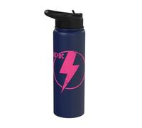 Official AC/DC Pink Distressed Logo ACDC Stainless Steel Insulated Water Bottle