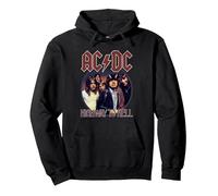 Official AC/DC Rock Music Highway To Hell Circle Band Logo Pullover Hoodie, Adult Unisex, Black, X-Large