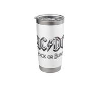 Official AC/DC Rock or Bust Silver ACDC Rock Stainless Steel Insulated Tumbler
