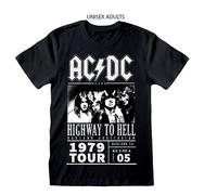 Official AC/DC T-Shirt Highway to Hell 1979 Tour Rock Band Fan Apparel Gift Fit