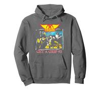 Official Aerosmith Get A Grip 93 Pullover Hoodie, Adult Unisex, Asphalt Grey, X-Large