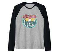 Official Aerosmith Get A Grip Logo Raglan Baseball Tee