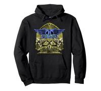 Official Aerosmith Guitar Skeletons Crest Pullover Hoodie