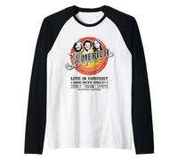 Official America the Band Live in Concert Light Raglan Baseball Tee