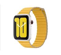 Official Apple Leather Link Watch Strap Size M 44mm Meyer Lemon RRP £99