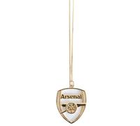 Official Arsenal 18ct Gold Plated Silver Shield Pendant & Chain - Hallmarked Licensed Gift