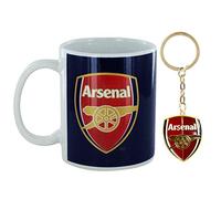 Official Arsenal FC (Premier League) 11oz Ceramic Mug & Keyring Gift Set