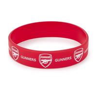 Official Arsenal FC Red Silicone Wristband with Club Crest & Gunners Text - Football Merchandise