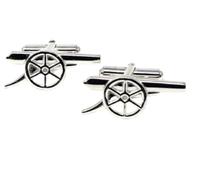 Official Arsenal Sterling Silver Cannon Cufflinks - 925 Hallmarked Licensed Gift for Weddings