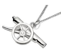 Official Arsenal Sterling Silver Cannon Pendant & Chain - 925 Hallmarked Licensed Gift