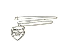 Official Arsenal Sterling Silver Cut Out Shield Pendant & Chain - 925 Hallmarked Licensed Gift