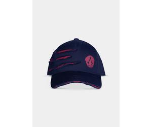 OFFICIAL ASSASSIN'S CREED SHADOWS RED LOGO SCARRED BLACK STRAPBACK BASEBALL CAP