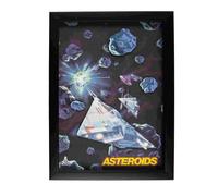 Official Atari 3D Wall Art, Authentic Asteroid Collection for Gaming Setup, Gamer Wallpaper, Gaming-Room Decor and Wall Stickers, Black Frame - ThumbsUp!