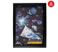 Official Atari 3D Wall Art, Authentic Asteroid Collection for Gaming Setup, Gamer Wallpaper, Gaming-Room Decor and Wall Stickers, Black Frame - ThumbsUp!