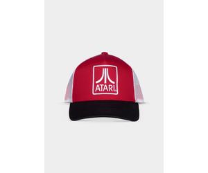 OFFICIAL ATARI EMBROIDERED PATCH LOGO RED SNAPBACK TRUCKER BASEBALL CAP HAT