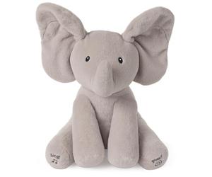 Official Baby GUND Flappy the Elephant, Interactive and Musical Cuddly Plush 12-Inch Stuffed Snuggly P Boo Teddy GiftFluffy Animal Themed Soft Toy for Newborn Boys and Girls Aged 0-12 Months