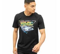 Official Back To The Future Mens Tour Movie Logo T-shirt Black S - XXL