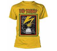 Official Bad Brains T Shirt Yellow Album Logo Mens Metal Hardcore Punk Rock New