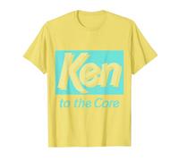 Official Barbie Ken 'Ken to The Core' Design T-Shirt, Men, Lemon Yellow, 3X-Large