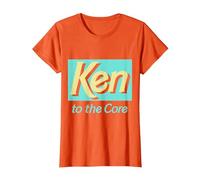 Official Barbie Ken 'Ken to The Core' Design T-Shirt, Women, Orange, Large
