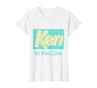 Official Barbie Ken 'Ken to The Core' Design T-Shirt, Women, White, X-Small
