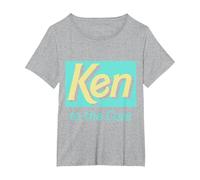 Official Barbie Ken 'Ken to The Core' Design T-Shirt, Women's Plus, Heather Grey, 5X