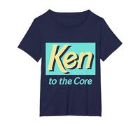Official Barbie Ken 'Ken to The Core' Design T-Shirt, Women's Plus, Navy Blue, 5X