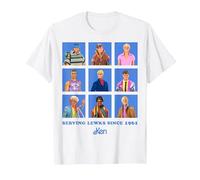 Official Barbie Ken 'Serving Lewks Since 1961' Design T-Shirt, Men, White, X-Large