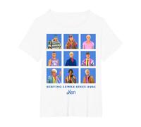Official Barbie Ken 'Serving Lewks Since 1961' Design T-Shirt, Women's Plus, White, 2X