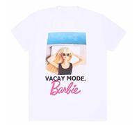 Official Barbie Vacay Mode Unisex White T-Shirt, Medium