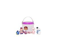Official Bath Toy Set for Kids, Doc McStuffins, 5 Pc., Playset Includes Bucket with Straining Lid and Five Figures, Suitable for Ages 6 Months+